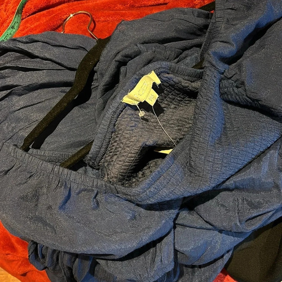 Vintage style Navy Boho  Flowy Layered Fit & Flared Maxi dress Sz Large - Picture 13 of 14